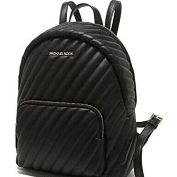 Campussophisticate Erin Medium Quilted Vegan Faux Leather Backpack in Black main image 4